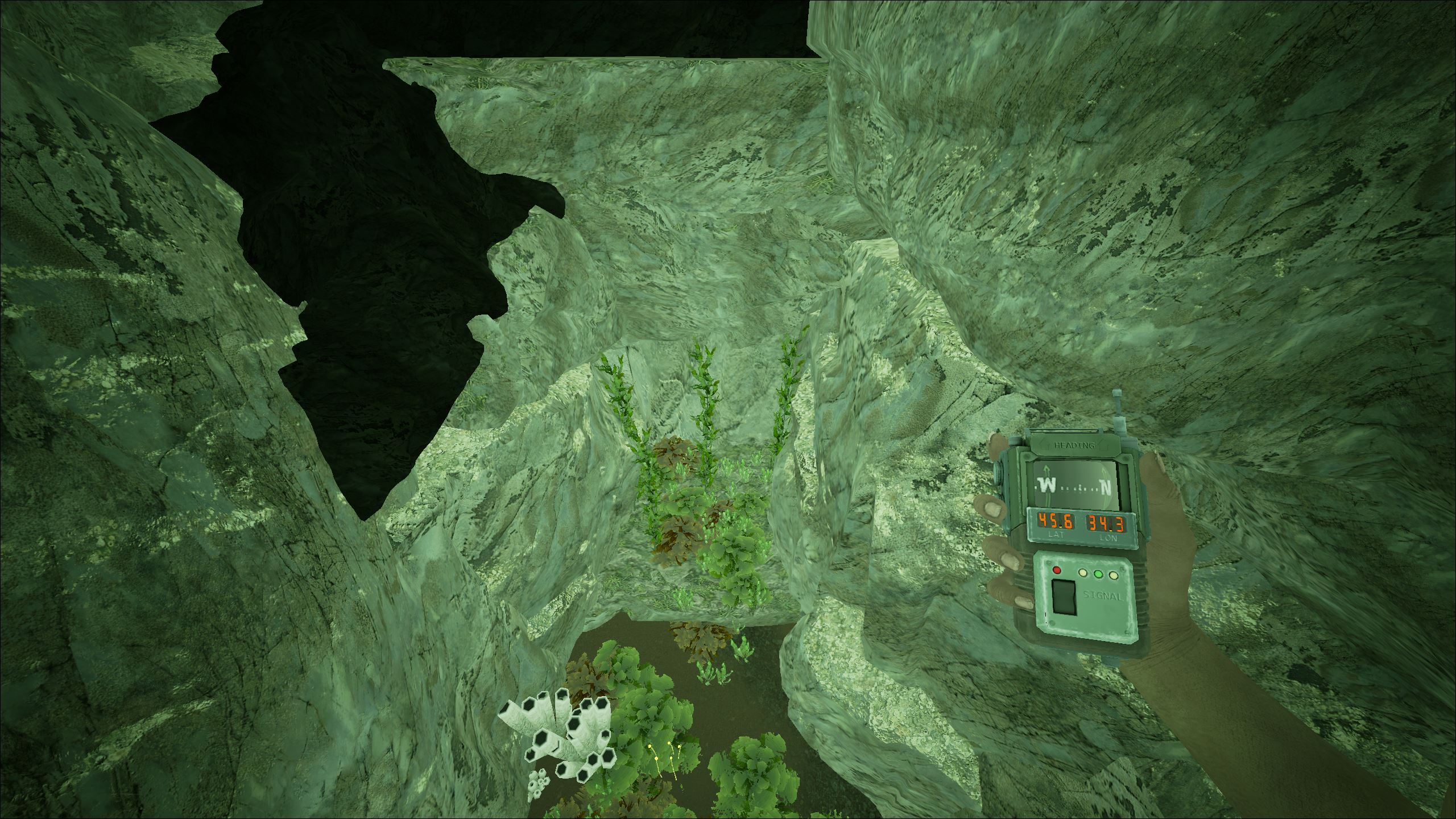 Valguero underwater cave entrance at Lat 45.6 Lon 34.3
