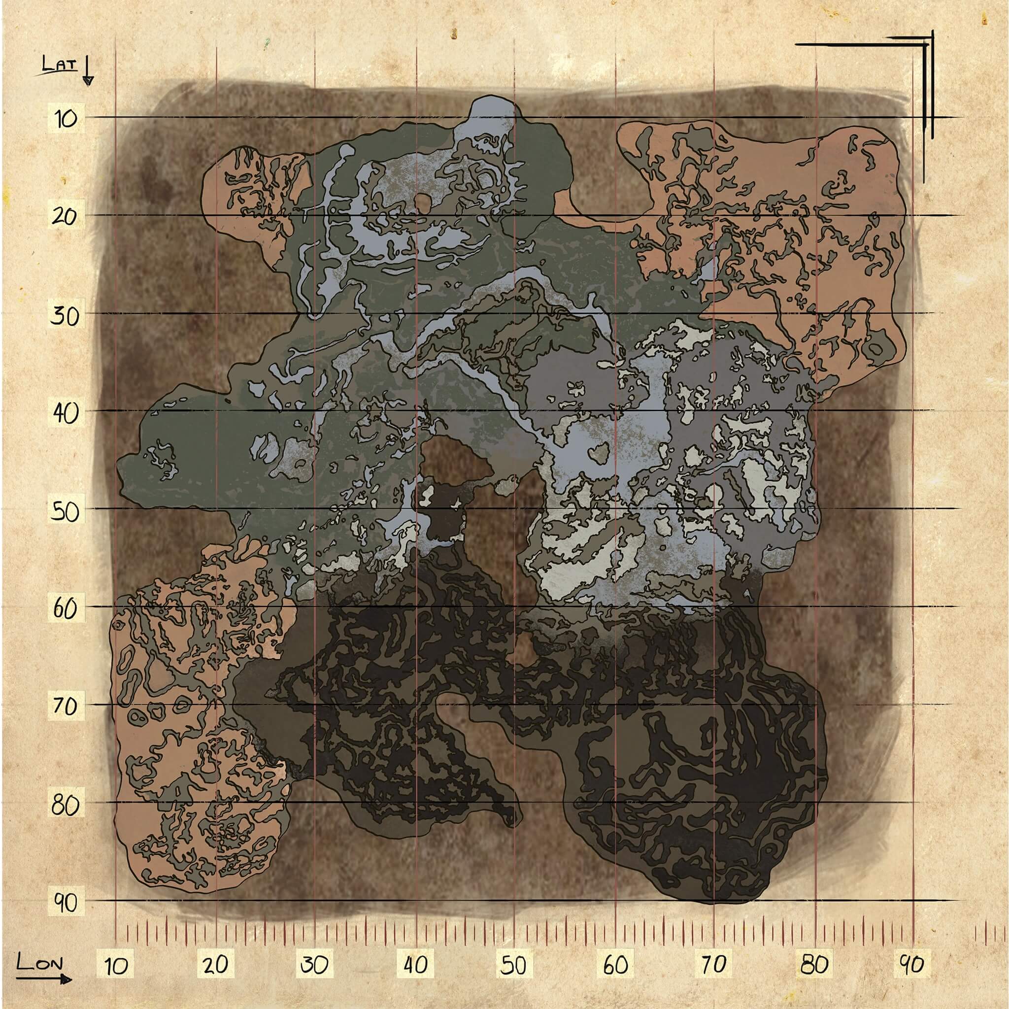 Aberration clean map with cave and scouting waypoints
