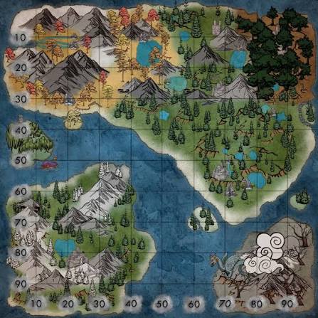 Fjordur clean map with cave and scouting waypoints